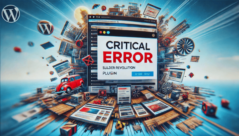 the7 wordpress theme slider revolution critical error